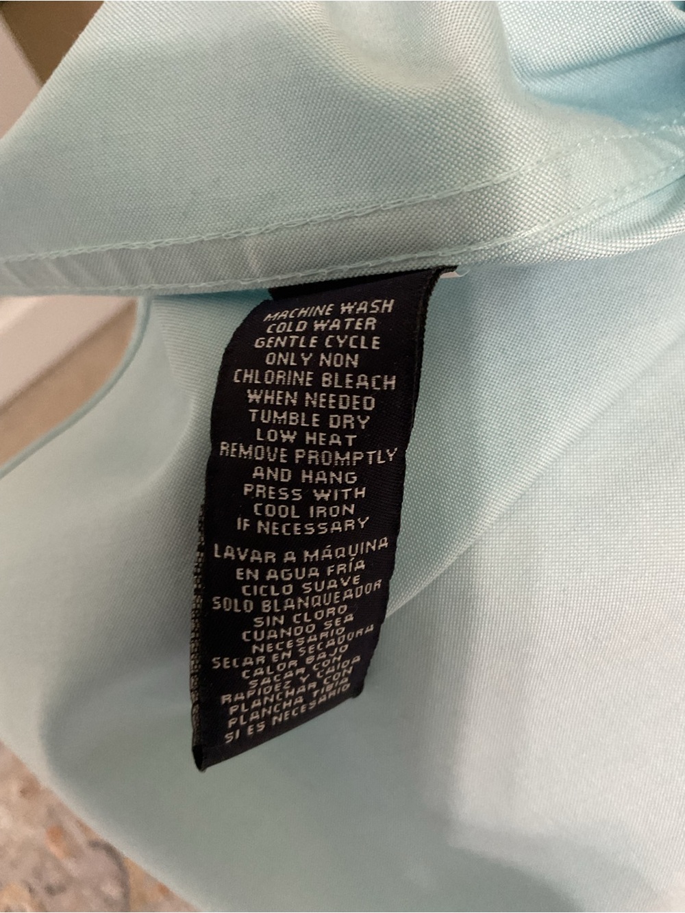 Jones New York Signature Aqua Dress Shirt - Classic Long Sleeve - Picture 6 of 6